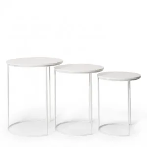 Duke Round Side Table Set 3 - 42 x 42 x 50 cm by null, a Side Table for sale on Style Sourcebook