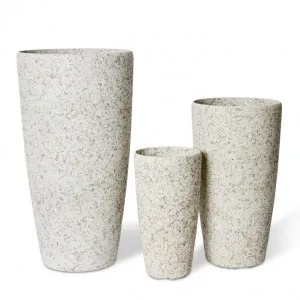Harlow Tall Stonelite Planter Set 3 (Outdoor) - 42/58/76cm by Elme Living, a Baskets, Pots & Window Boxes for sale on Style Sourcebook