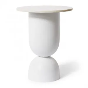 Ja x  Marble Side Table - 51 x 51 x 51cm by Elme Living, a Side Table for sale on Style Sourcebook