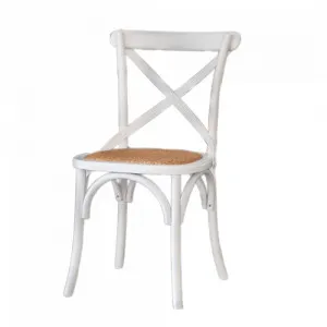 Carter' Cross Back Dining Chair with Rattan Seat Oak by Style My Home, a Chairs for sale on Style Sourcebook