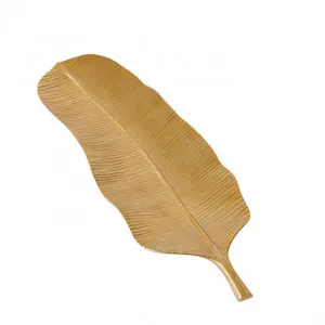 Banana Leaf Tray Gold - 61cm x 21cm by null, a Decor for sale on Style Sourcebook