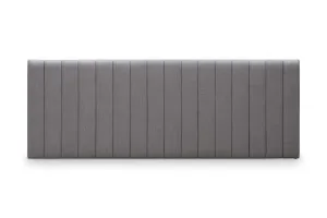 Serenity Ribbed Wide King Headboard Bed Head, Grey, by Lounge Lovers by Lounge Lovers, a Bed Heads for sale on Style Sourcebook