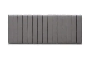 Serenity Ribbed Wide Queen Headboard Bed Head, Grey, by Lounge Lovers by Lounge Lovers, a Bed Heads for sale on Style Sourcebook