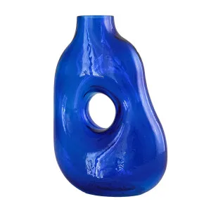 Caro Blue Glass Vessel by Urban Road, a Vases & Jars for sale on Style Sourcebook