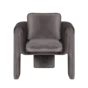 Floria Velvet Grey Armchair by James Lane, a Chairs for sale on Style Sourcebook