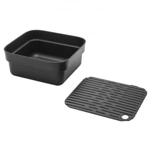 Brabantia Washing Up Bowl with Drying Tray, Dark Grey by Brabantia, a Kitchen Organisers & Storage for sale on Style Sourcebook