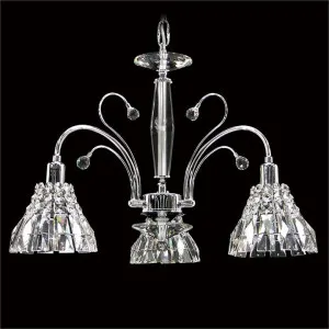 Aphrodite Asfour Crystal Chandelier, 3 Arm, Chrome by Vencha Lighting, a Chandeliers for sale on Style Sourcebook