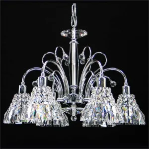 Aphrodite Asfour Crystal Chandelier, 6 Arm, Chrome by Vencha Lighting, a Chandeliers for sale on Style Sourcebook