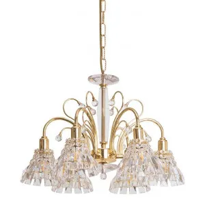 Aphrodite Asfour Crystal Chandelier, 6 Arm, Gold by Vencha Lighting, a Chandeliers for sale on Style Sourcebook