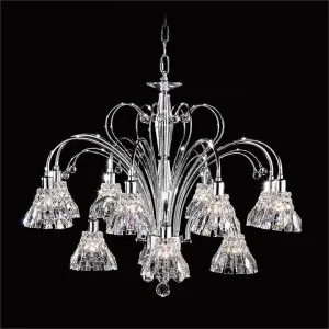 Aphrodite Asfour Crystal Chandelier, 12 Arm, Chrome by Vencha Lighting, a Chandeliers for sale on Style Sourcebook