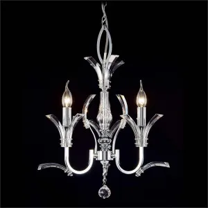 Artemis Asfour Crystal Chandelier, 3 Arm, Chrome by Vencha Lighting, a Chandeliers for sale on Style Sourcebook