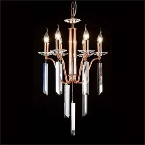 Hestia Asfour Crystal Chandelier, 6 Arm, Rose Gold by Vencha Lighting, a Chandeliers for sale on Style Sourcebook