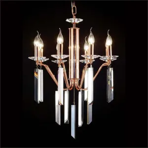 Hestia Asfour Crystal Chandelier, 8 Arm, Rose Gold by Vencha Lighting, a Chandeliers for sale on Style Sourcebook