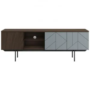 Mia 3 Door TV Unit, 160cm, Walnut / Blue by Hal Furniture, a Entertainment Units & TV Stands for sale on Style Sourcebook