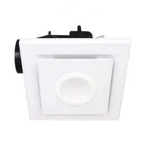 Emeline II 290 Ceiling Exhaust Fan with LED Light, Square, White by Mercator, a Exhaust Fans for sale on Style Sourcebook