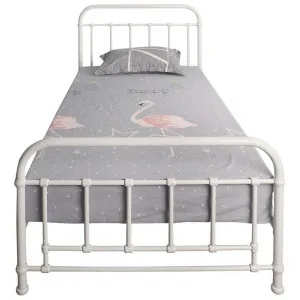 Corringle Metal Bed, King Single, White by Dodicci, a Beds & Bed Frames for sale on Style Sourcebook