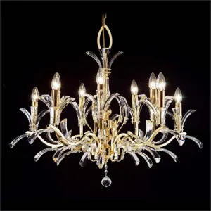 Artemis Asfour Crystal Chandelier, 10 Arm, Gold by Vencha Lighting, a Chandeliers for sale on Style Sourcebook