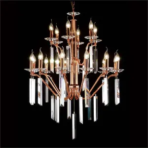 Hestia Asfour Crystal Chandelier, 18 Arm, Rose Gold by Vencha Lighting, a Chandeliers for sale on Style Sourcebook