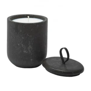Aquanova Hammam Scented Candle & Natural Stone Holder Set, Gingembre, Dark Grey by Aquanova, a Candles for sale on Style Sourcebook