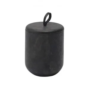Aquanova Hammam Scented Candle & Natural Stone Holder Set, Menthe Sauvage, Dark Grey by Aquanova, a Candles for sale on Style Sourcebook