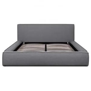 Bullio Fabric Platform Bed, Queen, Pearl Grey by Conception Living, a Beds & Bed Frames for sale on Style Sourcebook