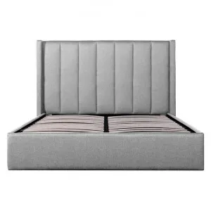 Frogmore Fabric Gas Lift Platform Bed, King, Pearl Grey by Conception Living, a Beds & Bed Frames for sale on Style Sourcebook