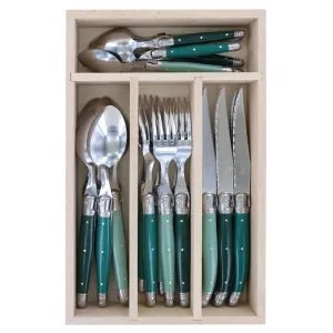 Andre Verdier Debutant Cutlery Set, 24 Piece, Forest by Andre Verdier, a Cutlery for sale on Style Sourcebook