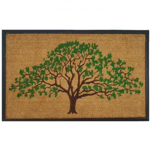 Green Oak Rubber Framed Coir Doormat, 70x40cm by Solemate, a Doormats for sale on Style Sourcebook