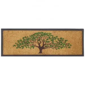 Green Oak Rubber Framed Coir Doormat, 120x40cm by Solemate, a Doormats for sale on Style Sourcebook