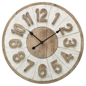 Marcel Wooden Round Wall Clock, 70cm by Want GiftWare, a Clocks for sale on Style Sourcebook