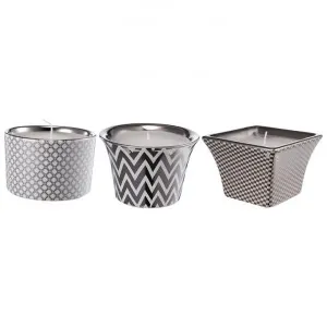 Ashcott 3 Piece Ceramic Tealight Set by Affinity Furniture, a Home Fragrances for sale on Style Sourcebook