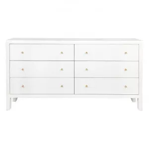Ariana 6 Drawer Dresser, White by Cozy Lighting & Living, a Dressers & Chests of Drawers for sale on Style Sourcebook