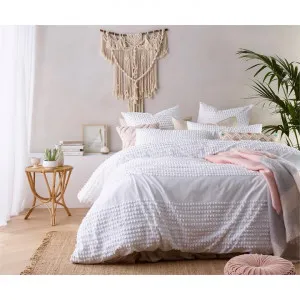 Vintage Design Homeware Betty Washed Cotton Quilt Cover Set, King, White by Vintage Design Homeware, a Bedding for sale on Style Sourcebook