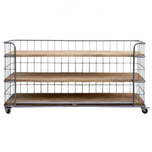 Eddington Iron & Mango Wood Industrial Low Display Shelf by Philbee Interiors, a Wall Shelves & Hooks for sale on Style Sourcebook