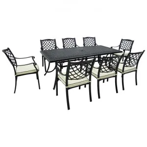 Positano Cast Aluminium 9 Piece Outdoor Dining Table Set, 213cm by CHL Enterprises, a Outdoor Dining Sets for sale on Style Sourcebook