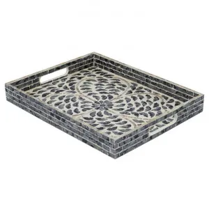 Moana Capiz Rectangular Tray, Charcoal by Florabelle, a Trays for sale on Style Sourcebook