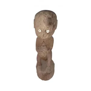Kahn Carved Wooden Figure Sculpture by Florabelle, a Statues & Ornaments for sale on Style Sourcebook