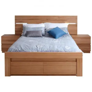 Kinghorne Messmate Timber Bed with Nightlight, Queen by Glano, a Beds & Bed Frames for sale on Style Sourcebook