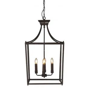 Nuit Iron & Glass Lantern Chandelier by French Country Collection, a Chandeliers for sale on Style Sourcebook