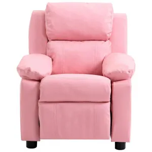 Nullica PU Leather Kids Recliner Armchair, Blush by Emporium Oggetti, a Kids Chairs & Tables for sale on Style Sourcebook