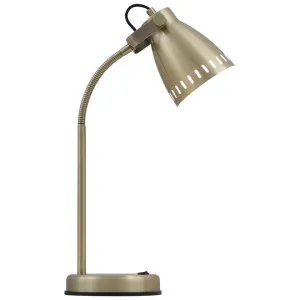 Nova Metal Task Lamp, Antique Brass by Telbix, a Desk Lamps for sale on Style Sourcebook