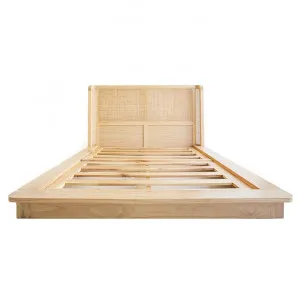 Navini White Cedar Timber & Rattan Platform Bed, Queen by Ambience Interiors, a Beds & Bed Frames for sale on Style Sourcebook