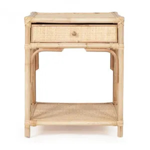 Boneo Rattan Bedside Table, Natural by Ambience Interiors, a Bedside Tables for sale on Style Sourcebook