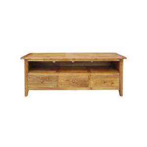Auberge Reclaimed Elm Timber 3 Drawer TV Unit, 180cm, Honey by Montego, a Entertainment Units & TV Stands for sale on Style Sourcebook