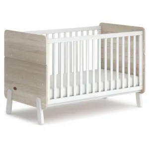 Boori Natty Wooden Convertible Cot Bed, Barley White / Oak by Boori, a Cots & Bassinets for sale on Style Sourcebook