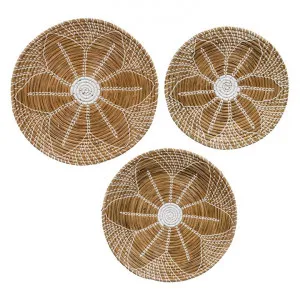Aquarius 3 Piece Seagrass Wall Decor Set by Casa Uno, a Wall Hangings & Decor for sale on Style Sourcebook