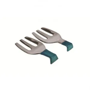 Lorenzo Enamelled Aluminium 2 Piece Serveing Fork Set, Aqua by Casa Uno, a Cutlery for sale on Style Sourcebook