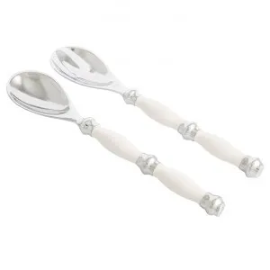 Naeva 2 Piece Enamelled Aluminium Salad Server Set by Casa Uno, a Cutlery for sale on Style Sourcebook
