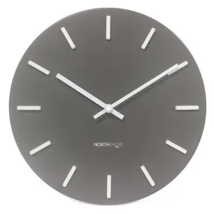 Northshore Nord Metal Round Wall Clock, 30cm, Dark Grey by Northshore, a Clocks for sale on Style Sourcebook