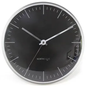 Northshore Dome Round Wall Clock, 30cm, Black / Silver by Northshore, a Clocks for sale on Style Sourcebook
